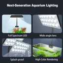Vimvins Full Spectrum 15W Fish Tank Light Enhanced Edition LED Aquarium Light with Lens, 3 Adjustable Modes (Suitable for 10-20 Inch Tanks)