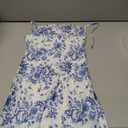 Floerns Girl's Floral Print Spaghetti Strap Sundress Square Neck Ruched Cami Dress (White) 10Y