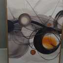 OIQArtOIQ 3 Piece Large Abstract Canvas Wall Art For Living Room Grey and Gold Framed Wall Art Fluid Lines Minimalist Modern Aesthetic Art Prints Artwork For Bedroom Office Dining Room 24x36 in