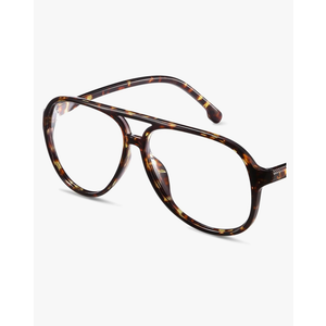 livho Vintage Aviator Blue Light Blocking Glasses, Fashion Oversized Frames for Eye Strain Relief, Unisex Design