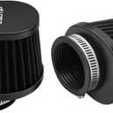 2PCS Motorcycle Air Filter Universal 42MM Replacement Engine Filter Dirt Bike High Performance Air Filters Fit Motocross Carburetor Cleaner for Pit Bike Scooter Moped ATV (Black)