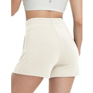 baleaf Women's 12" Long Bermuda Shorts Knee Length Cotton Athletic Shorts Sweat Casual Lounge Walking Summer, L