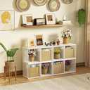 2 Cube Organizer Bookshelves DIY Variable Stackable Cube Storage Organizer for Kid Bedroom,Living Room,Small Bookshelf White