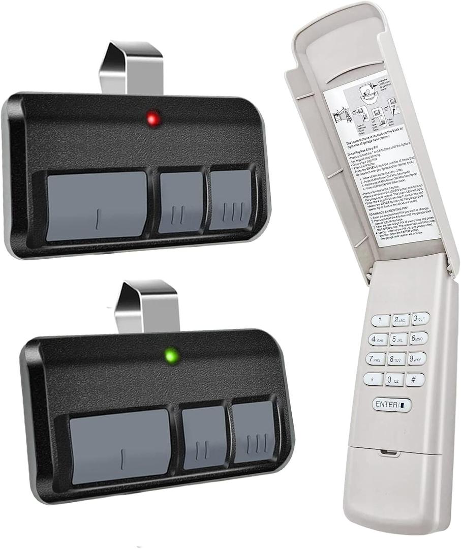 877MAX Keypad with 2 Pack 893MAX Remote, Fit for Liftmaster/Chamberlain Garage Door Openers, Keypad Replace 878MAX 376LM 377LM 877LM 977LM, Remote Replace 893LM G953EV-P2 371LM 373LM 971LM 973LM