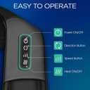 Shiatsu Neck and Back Massager with Heat, Electric Deep Tissue 4D Kneading Massage for Shoulder, Back, Neck and Full Body Muscle Pain Relief, Home, Car, Office Use PJ100, Black