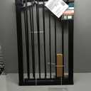 Babelio 36" Tall Baby Gate, 26-40" Wide Auto Close Pet Gate, PressGuard C5 Pressure Mounted Metal Dog Gate, Easy-Install No Drilling, No Tools Needed, with Wall Protectors and Extension Kits, Black