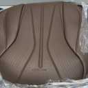 PINCTROT Car Seat Covers Front Set, Breathable Soft Pebbled Leather, Luxury Waterproof Seat Cushion, Airbag Compatible, Seat Protector Universal Fit Most Cars (Front Set, Coffee)