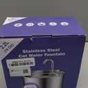 Cat Water Fountain Stainless Steel: 74oz/2.2L Cat Fountain for Drinking - Pet Water Fountain for Cats Inside - Quiet Cats Water Bowl Dispenser - Kitty Drinking Fountains - for Pets& Small Animals