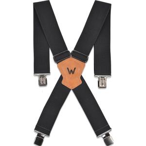 WELKINLAND Elastic Suspenders for Men - Heavy Duty Work Suspenders with Clips (XXL)