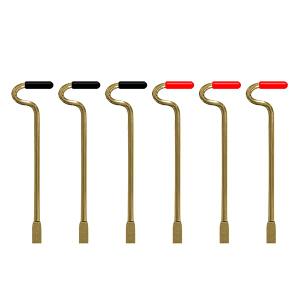 Bathroom Interior Door Key, Bedroom Emergency Key for Interior Doorknobs or Levers (Set of 6, Black+Red)