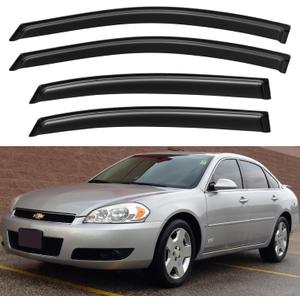 Window Visors Rain Guards for 2006-2013 Chevy Impala, Out-Channel Window Vent Wind Deflectors Visors Shades for 2014-2016 Impala Limited