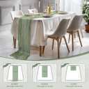 MAONAME 2 Pack Sage Green Cheesecloth Table Runner Fall Thanksgiving Boho Farmhouse Rustic Gauze 10FT 120 inch Cheese Cloth Runner for Wedding Party Home Party Decor Holiday Baby Shower Birthday
