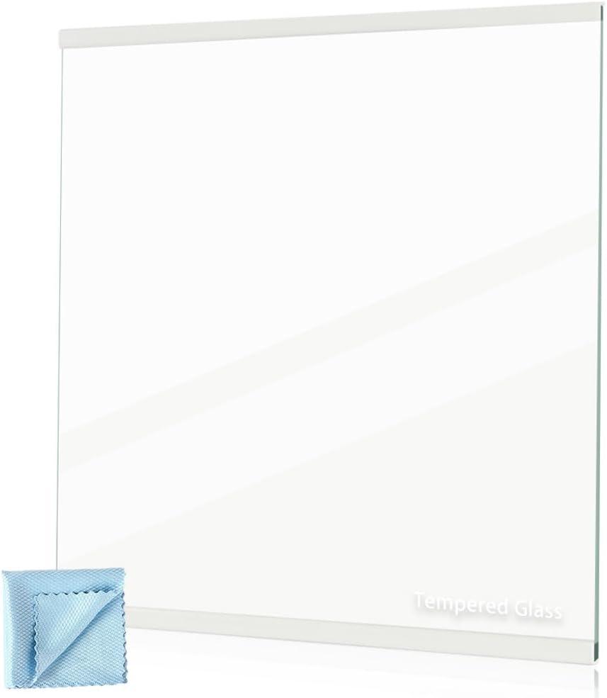 [Upgraded] W11130202 Freezer Glass Shelf, Refrigerator Glass Shelf (Upper) fit for Whirlpool/Ikea Refrigerators, Replaces W10773886, W10527848, WPW10527848, Size 11.69" X 11.37"