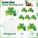 Landical 50 Sets St. Patrick's Day Party Favors Include Irish Green Clover Bracelets Lucky Charm Shamrock Pendant Bracelets Greeting Cards for Friends St. Patrick's Day Party Supplies (Clover)