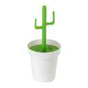 Vigar Cactus Bathroom Trash Can with Lid, 3 Liter, Bathroom Decor | Small Trash Can, Removable Inner Bin, for Bathroom, Bedroom, Office, Dorm Room, Countertop, Mini Waste Basket