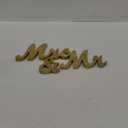 Berlune Mrs and Mrs Sign for Wedding Table, Large Lesbian Wedding Sign for LGBT Head Table Wood Letter, Lesbian Engagement Anniversary Party Decors(Gold)