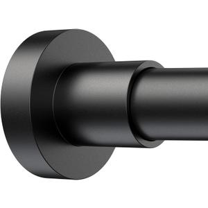 BRIOFOX Shower Curtain Rod Adjustable 18-78 Inch, Stainless Steel Spring Tension Shower Rod No Drilling Non Slip, Matte Black (18-78 Inch, Matte Black)