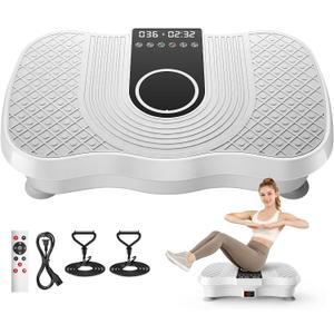 Vibration Plate Exercise Machine 450lbs Capacity Full Body Shaker Platform