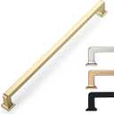 9BUILD 10 Pack 10 Inch Brushed Brass Cabinet Pulls - Gold Kitchen Handles