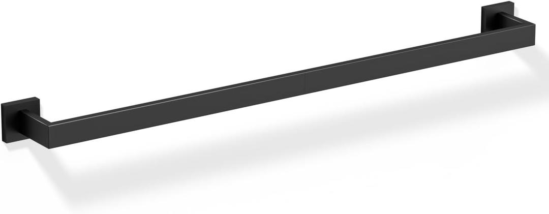 HITSLAM Bath Towel Bar, 30 Inch Towel Rack for Bathroom Wall Mounted, SUS304 Stainless Steel Towel Holder with Hardware Accessories, Matte Black