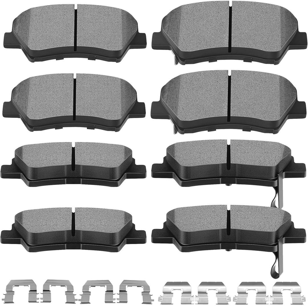 SCITOO D1595 D1544 Front Rear Brake Pads Sets Fit For Hyundai Elantra 2011-2016, For Hyundai Elantra GT 2013-2016, For Hyundai Veloster 2012-2016