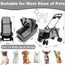 Cat Strollers for 2 Cats, Double Dog Stroller, Pet Stroller (Light Grey)