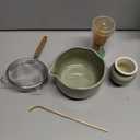 Matcha Whisk Set, 8pcs Japanese Ceremonial Matcha Kit include Mixing Bowl with Spout, Bamboo Whisk and Holder, Bamboo Matcha Scoop and Spoon for Matcha Tea Lovers