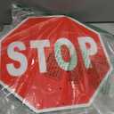 2 Pack Stop Go Sign with Metal Handle, 13"x13" Double Sided Stop/Go Traffic Sign, Rust Free Reflective Aluminum, Fade & Weather Resistant, Waterproof, UV Protected, Easy to Mount and Read