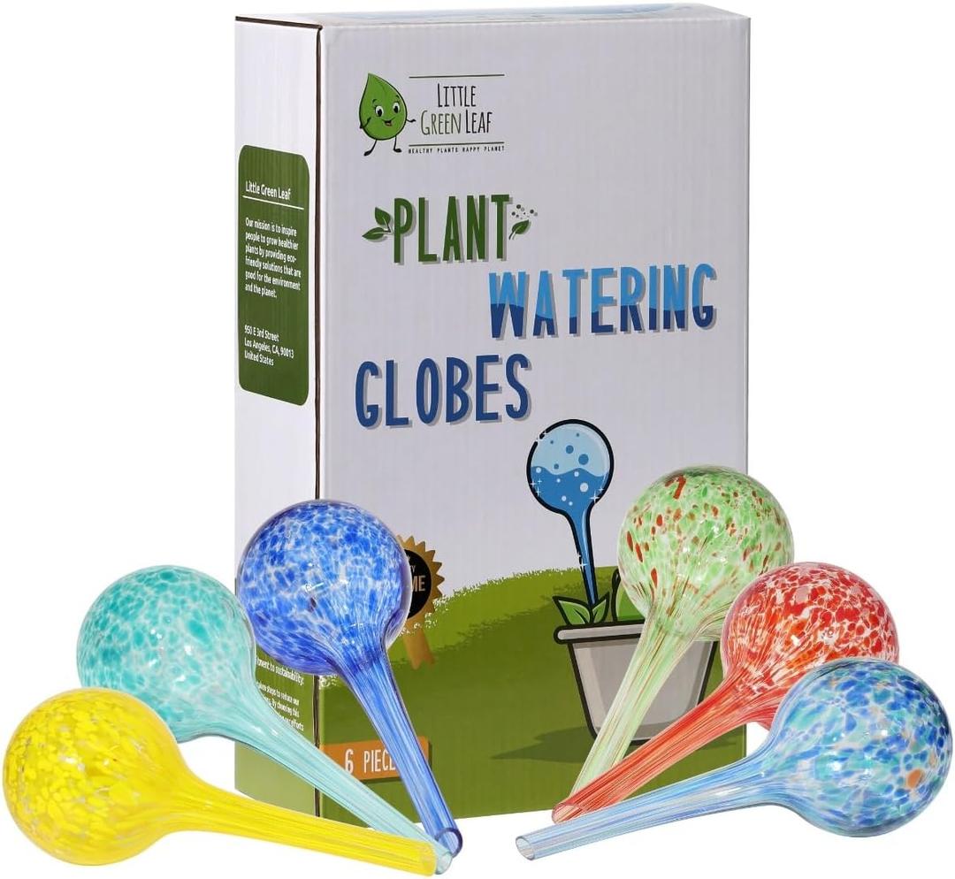 Automatic Plant Watering Globes Self Watering Planter Inserts (Set of 6) | Hands Free Multicolor Glass Bulbs | Planter Spikes to Support Indoor & Outdoor Plant Health (100ml)