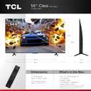TCL 55 Inch Class T7 Series | 4K QLED HDR | 55T7, 2025 Model | 120HZ Refresh Rate High Brightness Smart Google TV Dolby Atmos Audio | Voice Remote Alexa Gaming Streaming Television, 55-inch 144hz