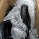 Walkers for Seniors, Rollator Walker with Seat, 12" Big Rubber Wheels All Terrain Rollator Walker with Backrest, Built-in Cable, Cup Holder, Foldable and Height Adjustment for Seniors, Black