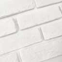 40 Pcs White Thin Brick Veneers, 2.4" x 7.9" Wall Brick, 3D Faux Brick for Kitchen Backsplash, Fireplace, Living Room, Interior and exterior wall decoration (7 sq.ft) (White)