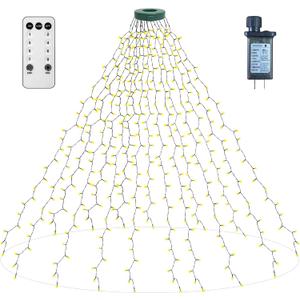 Aneeway 400 LED Christmas Tree Lights, 6.6FT x 16 String, Warm White, Indoor/Outdoor, LED, Remote Control, Memory & Timing Function