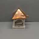 Cedar Alpha Large Pavillion Bird Feeder for Outside - Solid Western Red Cedar - Wood Birdfeeder Hanging for Outdoors - 10 Lbs Capacity - Removable Tray - Rust Proof Gorgeous Copper Roof