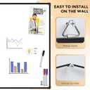 MaxGear White Board for Wall 24" x 18", Double Sided Dry Erase Board, Magnetic White Board Hanging Whiteboard for Home, School, Office, Black Frame