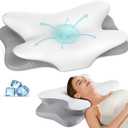 Cervical Neck Pillow for Pain Relief - Ergonomic Side Sleeper Pillow for Neck Support, Cooling Memory Foam Pillows for Sleeping, Contour Pillow Orthopedic Bed Pillow for Back Stomach Sleepers
