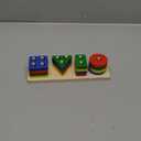 Wooden Sorting Stacking Toy Shape Color Recognition Blocks for Preschool Toy Four Pillar