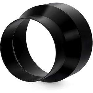6 to 5 Inch Duct Reducer, Hon&Guan Galvanized Steel Duct Increaser 6 to 5 Duct Reducer for 5/6 Inch Duct, Inline Fan, Grow Tent Ventilation System-Black.