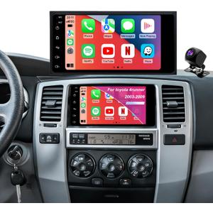 Car Radio for Toyota 4Runner 2003-2009, Tundra 2003-2006, Sequoia 2005-2007, FJ Cruiser 2007-2014, Highlander 2001-2007, RAV4 2001-2005, 7inch Touch Screen Stereo Carplay Android Auto BT Camera GPS FM
