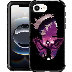 CARLOCA for iPhone 16e Case, Ultra Protection Shockproof Soft Silicone TPU Non Slip Back for Boy Girl Pattern Purple Anime Face