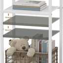 Heybly Small Side Table, 29.1" Tall End Table with Adjustable Shelf, Telephone Table, Nightstand, Accent Table Stand, Small Entryway Table, Bedroom,Living Room, Office,Bathroom, White, HET003WT1