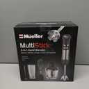 Mueller Multistick 5-in-1 Immersion Blender Handheld,12 Speed Hand Mixer-Turbo Boost,Heaviest Duty Copper Motor,Titanium reinforced Blades Hand Blender,Milk Frother Wand,Whisk,Beaker,Chopper,Grey (Gray)
