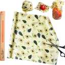 Beeswax Wrap ROLL (13" x 40") - Cut-to-Size Reusable Food Wraps, DIY Customizable Beeswax Food Wrap for Bread, Sandwiches & Bowls, Eco Friendly Sustainable Zero Waste Plastic Free Storage (Fresh Avocado)