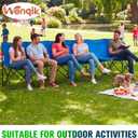 Wenqik Foldable Bench 6 Seat with Back No Assembly, Pocket