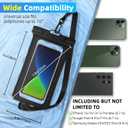 2 x Waterproof Phone Pouch, IPX8 Cell Phone Case for iPhone 15 14 13 Pro Max Plus Galaxy S22 S23 up to 7" Essential Dry Bag for Beach Cruise Ship, 2 Pack(Black+White)