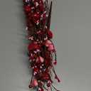 Childom Valentines Day Decorations,6 Pcs Artificial Flowers Heart Picks with Berries Red Pink Flowers for Valentines Day Tree Mothers Day Decorations for Home Office Room Table Anniversary Party Decor