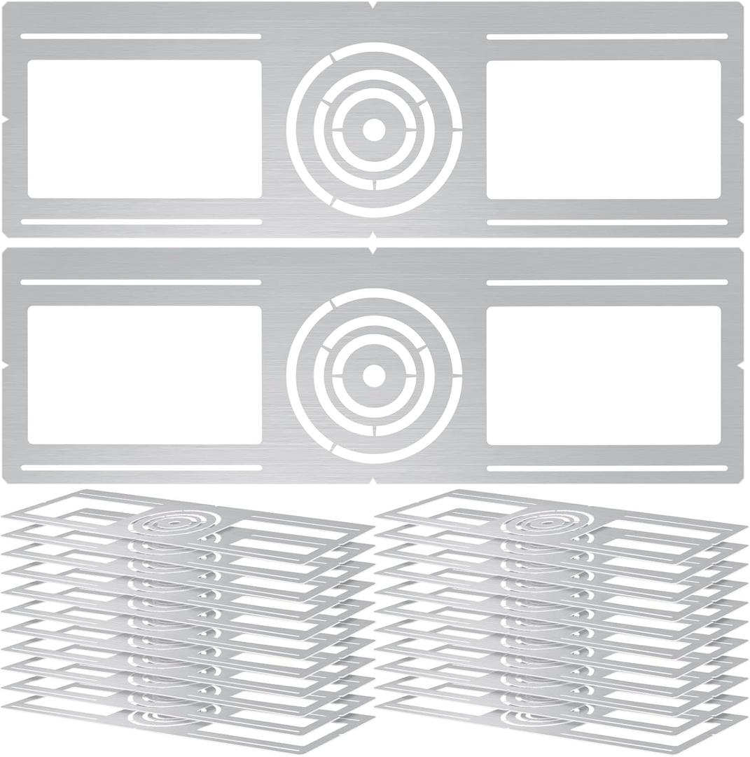 Tellegloww 24 Pcs New Construction Mounting Plate 3/4/6 Inch LED Recessed Lighting Kits Shallow Recessed Lighting Housing Flat Steel Rough in Bracket for LED Light Bar Fixture