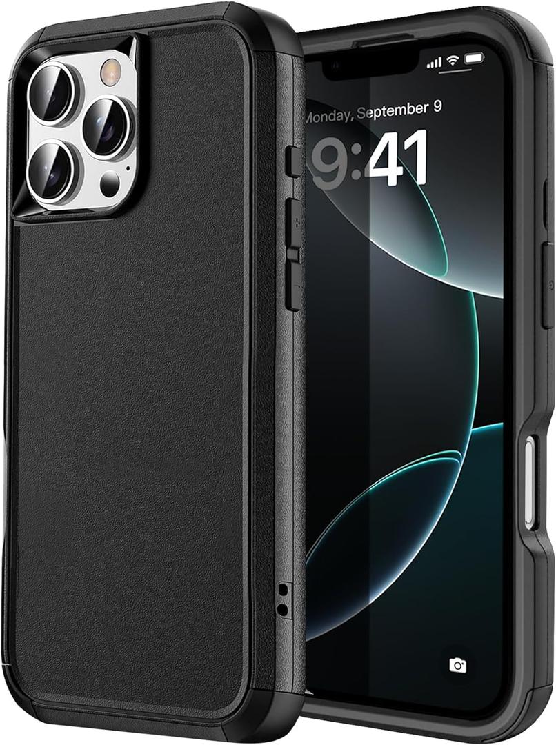 for iPhone 16 Pro Max Case Heavy Duty Rugged Military-Grade Drop-Proof Ultimate Protection Unmatched Durability for iPhone 16 Pro Max Case 6.9 inch(Black)