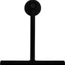 Splash Home Jasmine Eco-Friendly Shower Squeegee, Black (9" x 8.5")