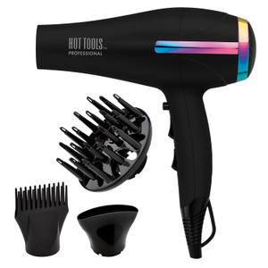 HOT TOOLS Professional Ceramic Rainbow Hair Dryer - Fast Drying Blow Dryer with Quiet Operation and Ion Technology for Long-Lasting and Shinier Hair - 1875 Watts (Multicolor)